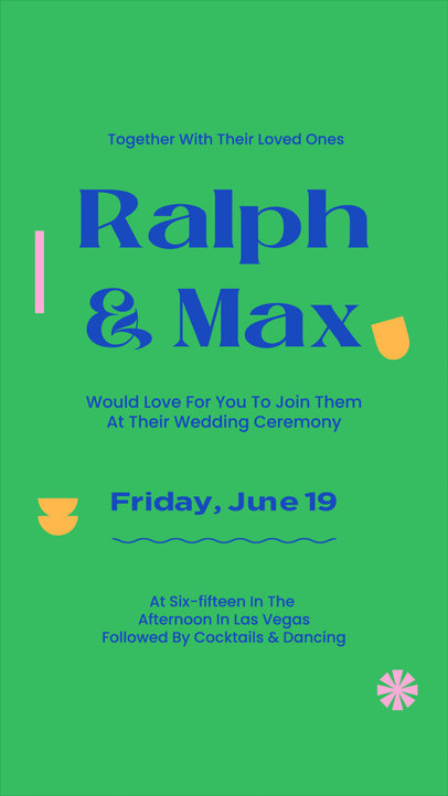 Instagram Story Video Maker for an LGBT Wedding Invitation