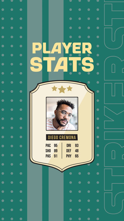 Gaming Instagram Story Video Creator Featuring Players Statistic Cards 6233