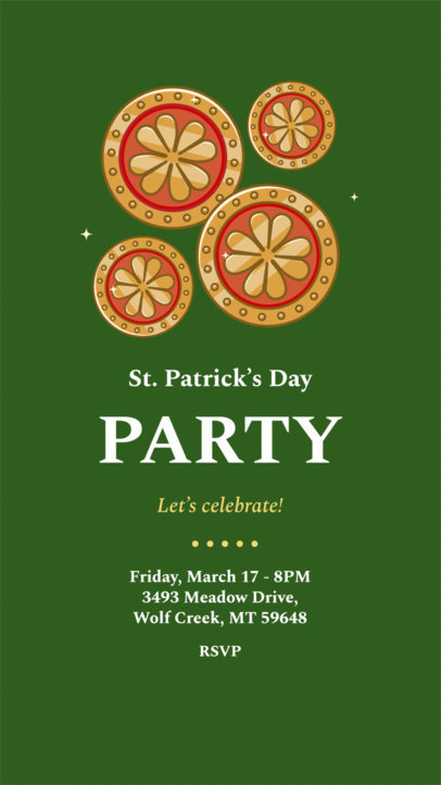 Instagram Story Video Maker with Golden Coin Animations for a St Patrick's Day Celebration 6405