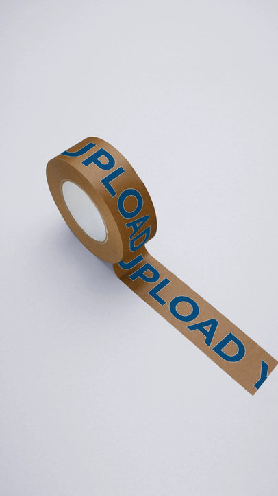 Print Video Featuring a Branded Tape on a Customizable Background