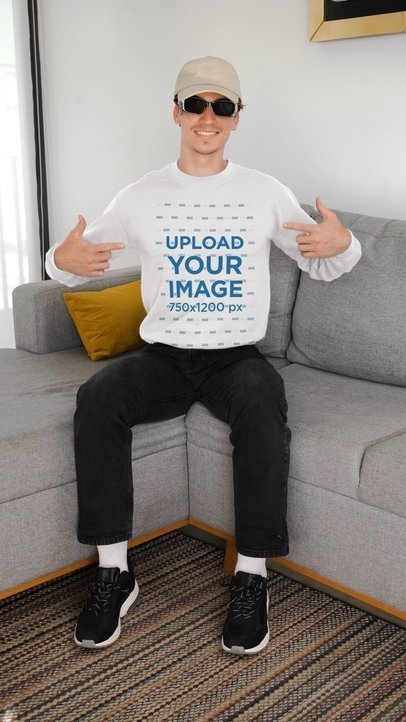 Sweatshirt Video Featuring a Cool Man With Sunglasses for a TikTok