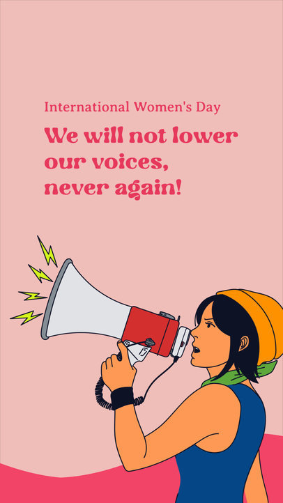 Feminist Instagram Story Video Generator Featuring a Quote for Women's Day 6492