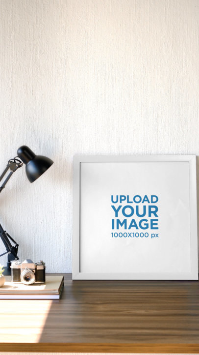 Squared Art Print Video Featuring a Bearded Man 6477v