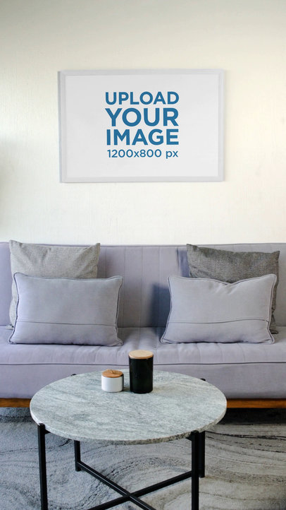 Video of an Art Print Hanging in a Modern Living Room