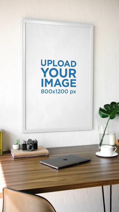 Video of an Art Print Hanging on a Wall in an Office 6475v