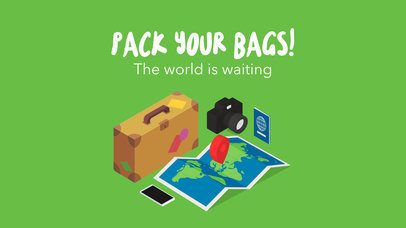 Text Animation Maker with Travel Icons to Create Social Media Videos