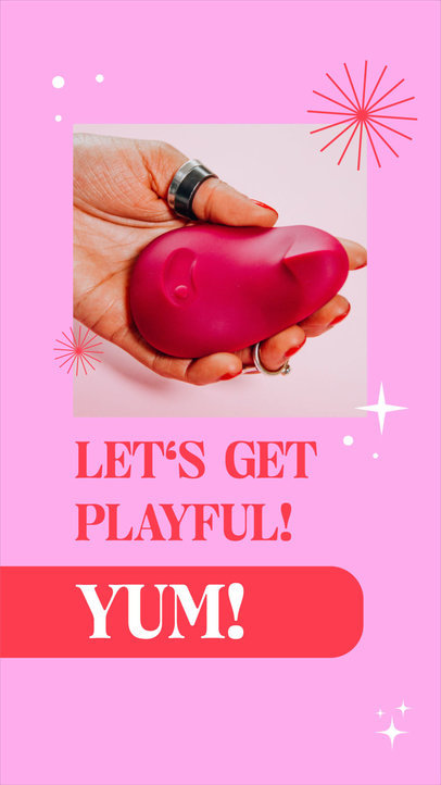 Instagram Story Video Maker with Animated Text to Promote an Erotic Toy 6507