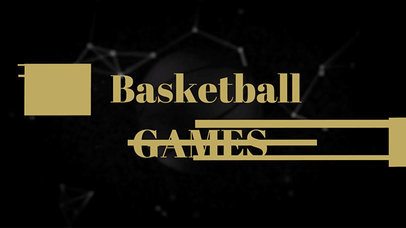 Text Animation Maker with Basketball Graphics and Glitch Effect