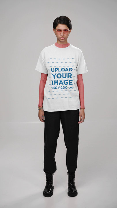 T-Shirt and Hoodie Video Featuring a Woman Doing a TikTok Stylish Challenge