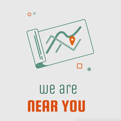 Text Animation Maker for Instagram Posts with Location Graphics