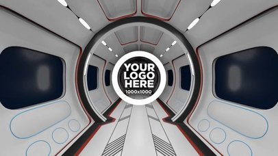 Logo Intro with Futuristic Hallway Looped Animation a212