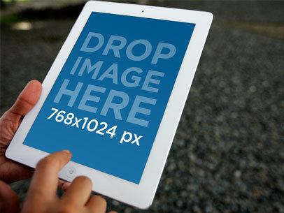 White iPad Street Vertical