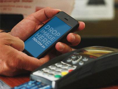 Black iPhone 5 Credit Card Terminal