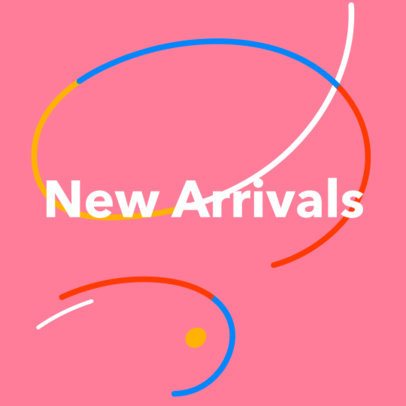 Text Animation Maker for Instagram Posts with Colorful Lines