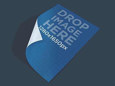 Poster Mockup Lying on Top of a Smooth Surface