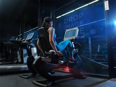 Mockup Template of a Woman Exercising at the Gym a6175