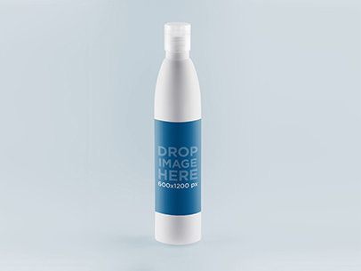Label Mockup on a White Bottle for Branding