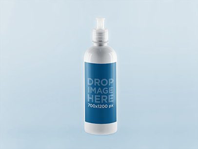 Photorealistic Label Mockup on a Spray Bottle