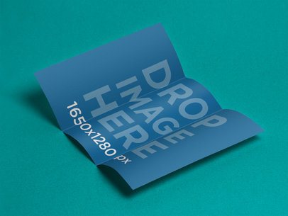 Mockup Featuring a 3 Panel Brochure 