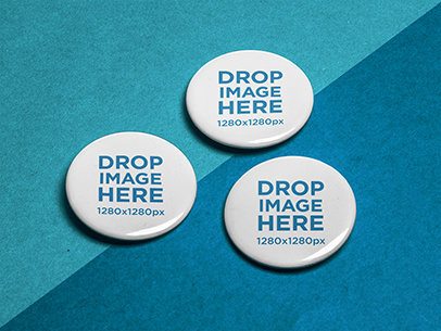 Set of Pins Over a Two Color Background a6367