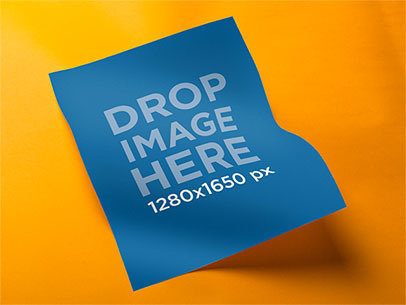 Flyer Mockup With a Colored Backdrop a6213