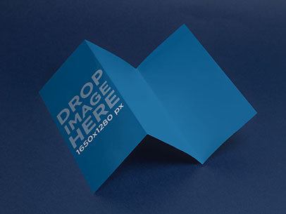 Mockup Featuring a Tri-Fold Brochure Over a Smooth Background