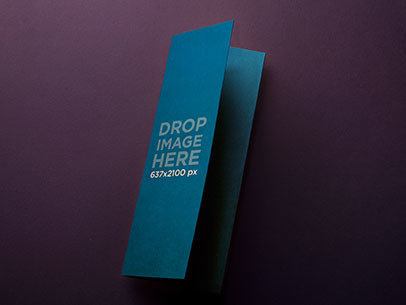 Mockup of a Folded Cardboard Brochure Over a Flat Backdrop a6236
