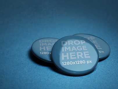 Mockup Featuring a Set of Pins Sitting on Top of a Flat Backdrop a6368