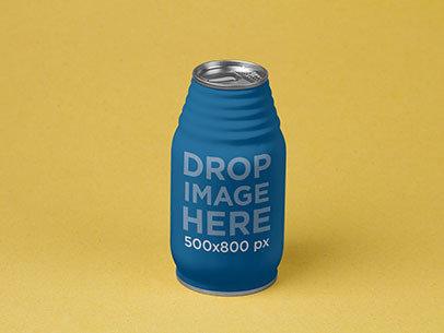 Label Mockup Featuring a Juice Can Over a Flat Surface a6893