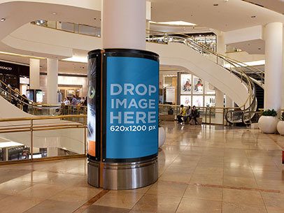 Indoor Shopping Mall Ad Mockup  a906
