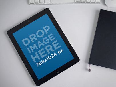 Black iPad White Desktop