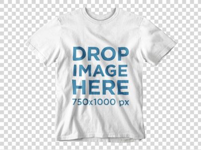 Clothing Mockup of a T-Shirt Over a Solid Backdrop 