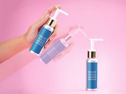 Motion Photo Mockup of a Woman Using Hand Cream