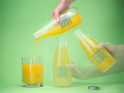 Motion Photo Mockup of a Person Pouring a Glass of Juice a8430