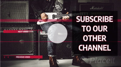 Music-Themed Youtube End Screen Video Maker 1619