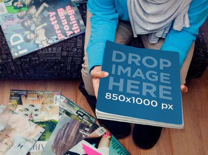 Magazine Being Held By A Woman