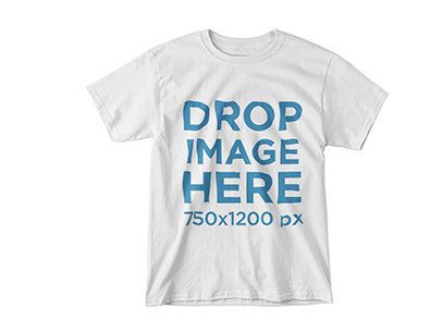 T-Shirt Mockup over a Solid Background
