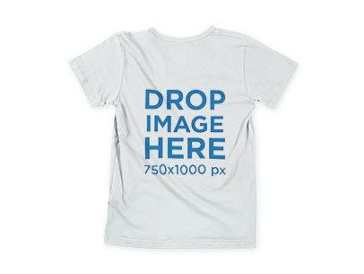 Mockup of the Back of a T-Shirt on a Hanger