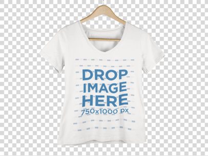 Women's V-Neck T-Shirt Mockup