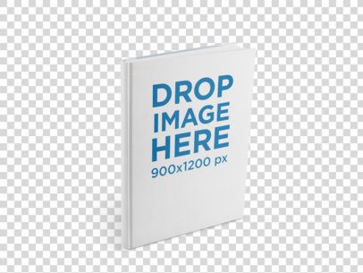 Ebook Mockup of a Hardcover Book Standing Over a Flat Background a9920