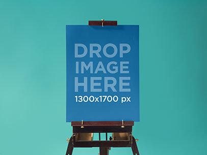 Poster Mockup at a Design Studio