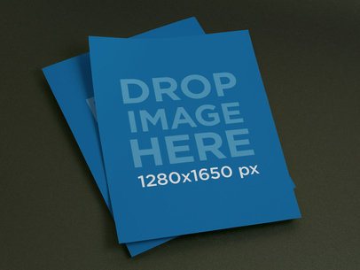 Mockup Template of a Set of Flyers