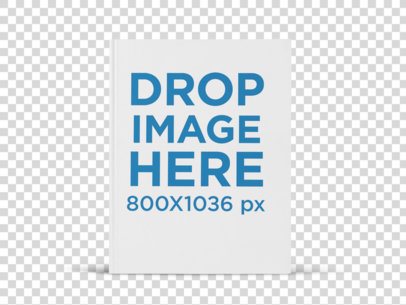 Hardcover Ebook Mockup Standing Over a Flat Surface a9869