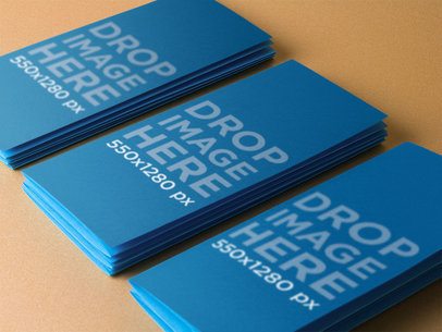 Mockup Template of a Stack of Brochures on a Table