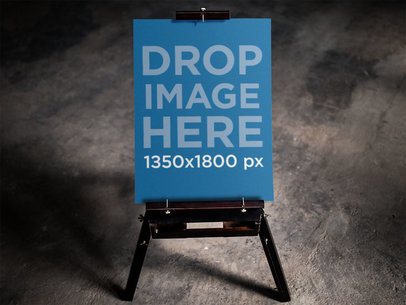 Poster Mockup at a Contemporary Art Gallery