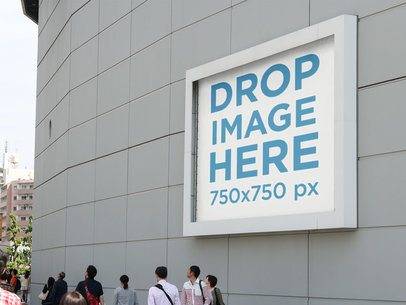 Billboard Mockup Outside a Sports Stadium