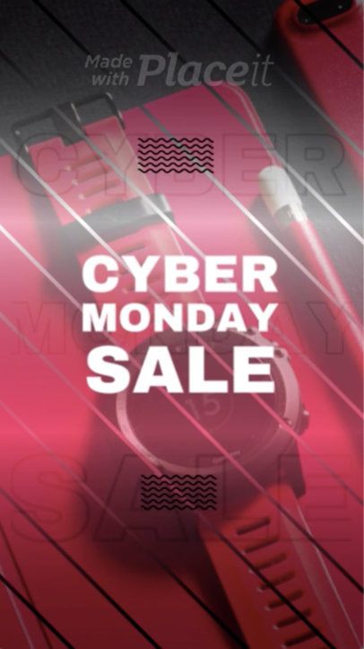 Instagram Story Video Maker for a Cyber Monday Sale