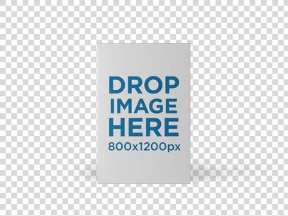 E-Book Mockup Template Over a White Background