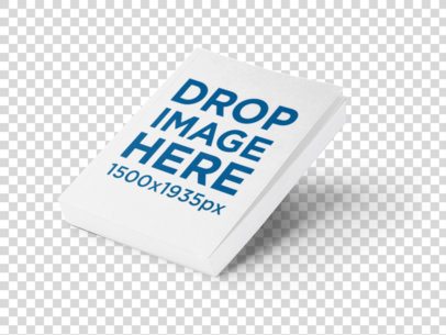 Paperback E-Book Mockup Over a White Background