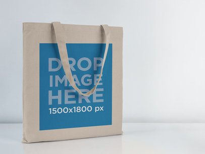 Tote Bag Mockup Over a White Background